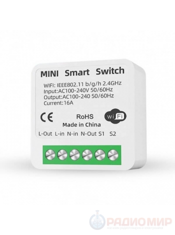 WiFi реле Mini Smart Switch, Tuya, до 16A, OT-HOS17